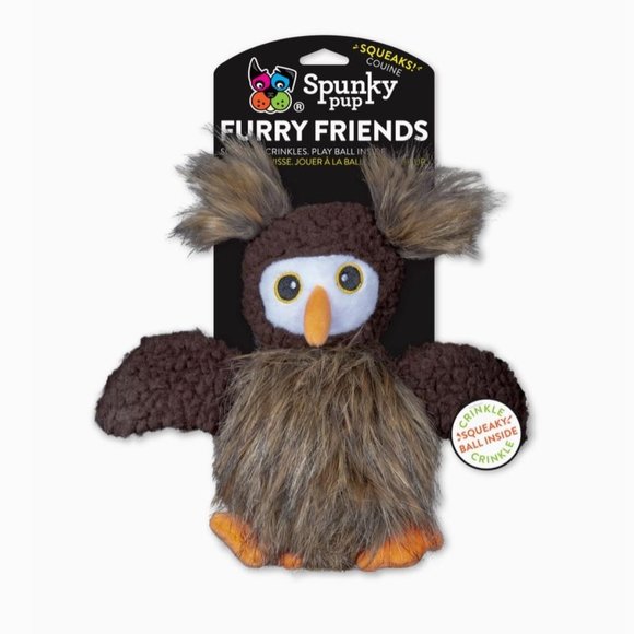 Owl Furry Friends 2-in-1 Plush and Ball Squeaker - Picture 1 of 1